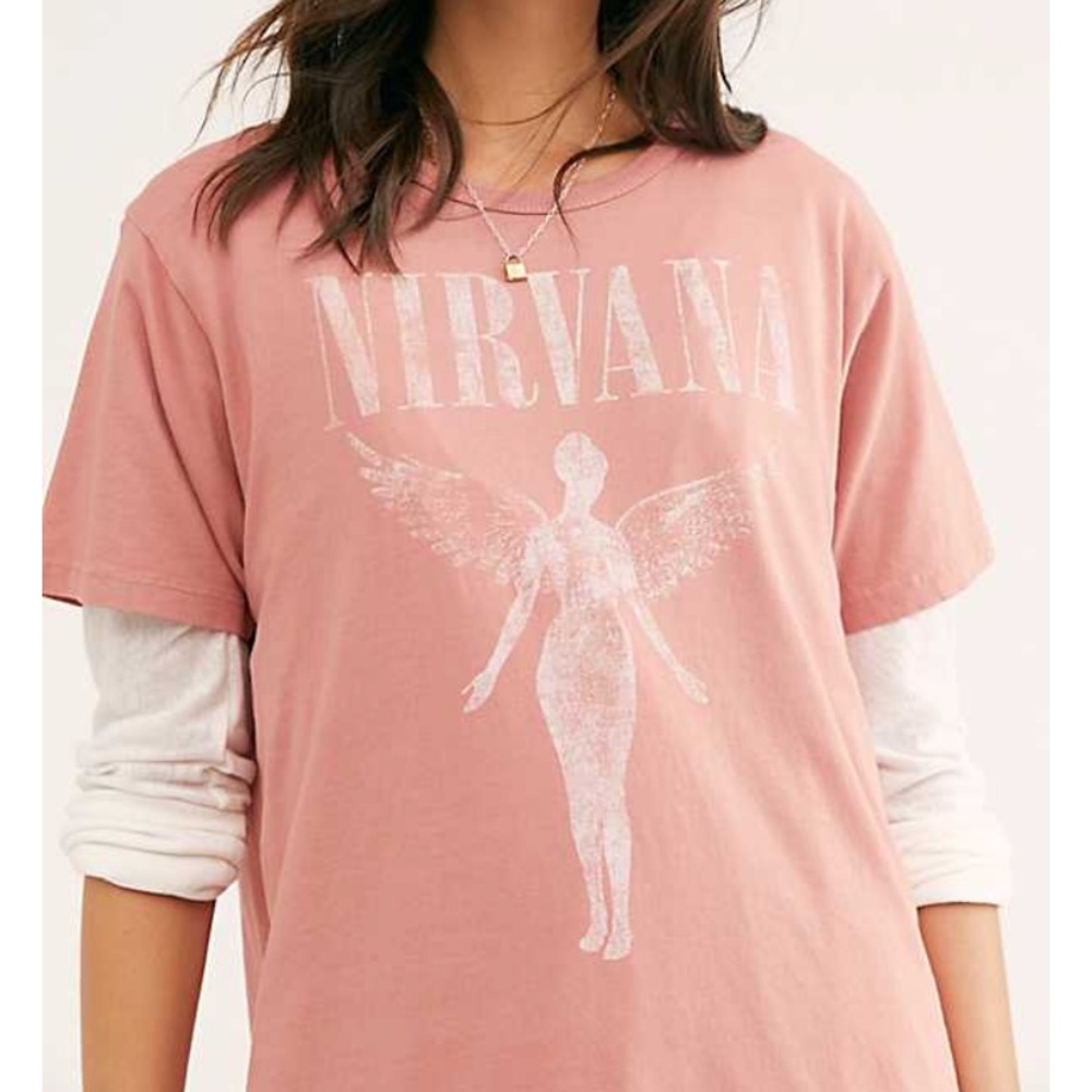 SOLD OUT Pink Nirvana Angel Tour Concert Vintage T-Shirt - Picture 1 of 3